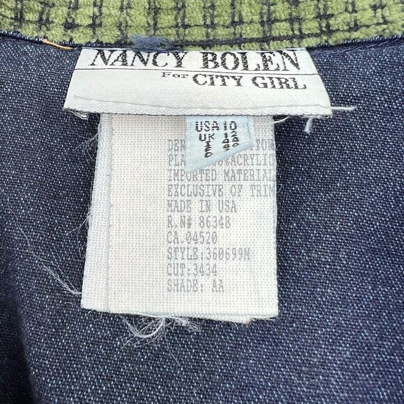 Nancy Bolen City Girl VTG Denim Jacket Embroidered Size 10 - Picture 5 of 7